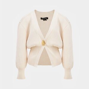 New! 😍 Urban Revivo Women Ivory V- Neck Cardigan, Size 4